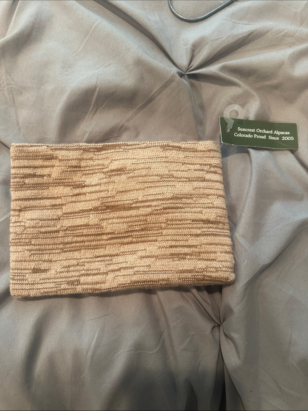 Beige Knit Neck Warmer
